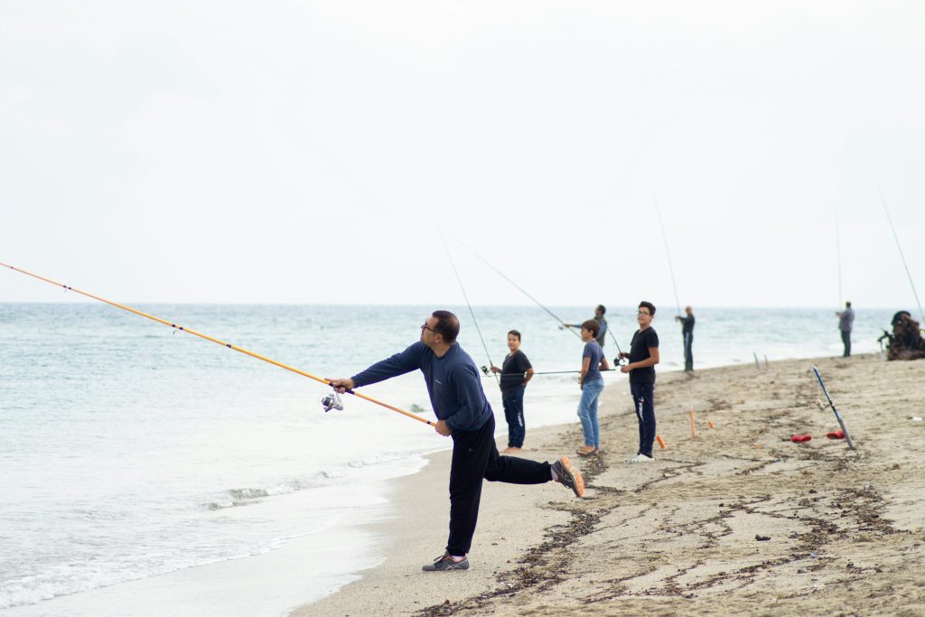 fishing is one of the regular family activities